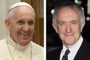Pope Francis will be played by actor Johnathan Pryce (right), best known for Game of Thrones, in an upcoming Netflix film. 