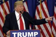 Republican presidential candidate Donald Trump speaks at the Trump National Golf Club on Tuesday in Jupiter, Fla. (AP Photo/Lynne Sladky)