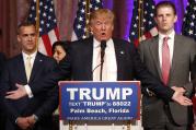Republican presidential candidate Donald Trump speaks to supporters at his primary election night event at his Mar-a-Lago Club in Palm Beach, Fla. (AP Photo/Gerald Herbert)