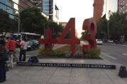 Street Sign. Remembering the Missing 43 (Photo by Kevin Clarke)