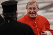 Cardinal Walter Kasper arrives for Pope Francis' ecumenical vespers at the Basilica of St. Paul Outside the Walls in Rome Jan. 25., 2014 (CNS Photo, Paul Haring).