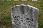 The gravestone of Father John LaFarge, a Jesuit priest, longtime associate editor of America, and tireless advocate for racial justice. (Photo courtesy of Kevin Ahern)