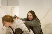 DESPERATE MEASURES. Jana Raluy, right, in "A Monster with a Thousand Heads."