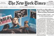 The cover of the New York Times on March 3, 2016