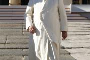 Pope Francis leaves general audience in St. Peter's Square, Dec. 10 (CNS photo/Paul Haring).