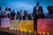 Christians light candles to protest killing of couple accused of blasphemy in Pakistan (CNS photo/Sohail Shahzad EPA)