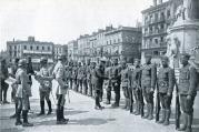 OVER THERE. Members of the 78th Division, including the author’s father (sixth from the right), receive awards in Bordeaux, France, May, 1919.