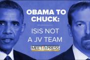 NBC promotes new Meet the Press host Chuck Todd, at right, with a possible guest.