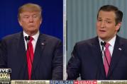 Donald Trump (left) met his most irritating opponent in Ted Cruz.