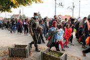 Syrian refugees pass through Slovenia (WikiCommons)