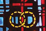 INDISSOLUBLE. The sacrament of marriage depicted in St. Isabel Church in Sanibel, Fla.