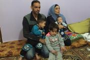 Mouhammad Amin El Oujali, his wife Zarifa El Aquad and their three children: May, 5; Fayasal, 2; Layah, 2-months. They will leave for Italy on May 3 with Humanitarian Corridors, a new ecumenical relief effort.