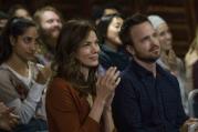 A VIEW FROM THE INSIDE. Michelle Monaghan and Aaron Paul in "The Path." 