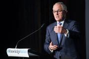The Man Down Under? The Prime Minister of Australia, The Hon Malcolm Turnbull MP, addressing the luncheon © Knowledge Society 2015. Photograph by Rick Stevens.