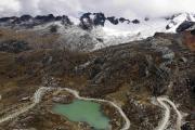 View of glacier lake seen in national park in Peru. (CNS photo/Mariana Bazo, Reuters)