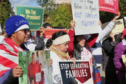 RALLY POINT. Demonstrators at the White House on Nov. 2 ask for immediate relief for “aspiring” Americans.