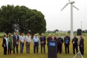 FOLLOWING FRANCIS. Iowa Catholic and other religious leaders and clean energy advocates convene to urge action on environmental issues in light of “Laudato Si’” on July 2.