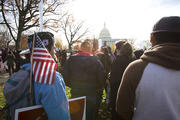 Supporters of comprehensive immigration reform, including a path to citizenship for Dreamers, gather near the U.S. Capitol in Washington Dec. 6. (CNS photo/Tyler Orsburn)