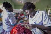 Nurse Annet Kojo feeds a 4-day-old baby girl in the maternity ward of the St. Daniel Comboni Catholic Hospital in Wau, South Sudan, on April 16, 2018. (CNS photo/Paul Jeffrey) 