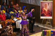 Darcel Whitten-Wilamowski directs the Sister Thea Bowman, Servant of God, Mass Gospel Choir during a Black History Month Mass of thanksgiving on Feb. 16, 2020, at the Immaculate Conception Center in Douglaston, N.Y. (CNS photo/Gregory A. Shemitz)