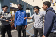 Norberto Hernandez, Braylon Howard, Christian Mendoza and Adan Clemente, students at Verbum Dei High School in Los Angeles (photo courtesy Verbum Dei High School).