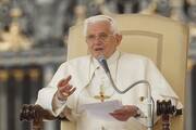 pope benedict talks in one of his general audiences