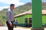 The Rev. Luis Melquiades Suazo, pastor of St. Anthony of Padua parish in the nearby municipality of San Antonio del Norte, visits Mercedes De Oriente.