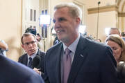 Rep. Kevin McCarthy, a Republican from California, leaves the floor of the U.S. House floor after being ousted as speaker on Oct. 3. (AP Photo/Stephanie Scarbrough)