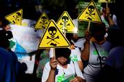 Protesters join a march convened by the Catholic Church in March 2017 to support a ban on mining in San Salvador, El Salvador. (CNS photo/Jose Cabezas, Reuters)