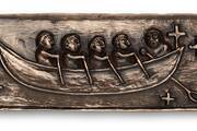 A bronze rendering of St. Brendan and his monks courtesy of Wild Goose Studio