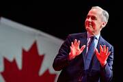 Canadian Prime Minister Mark Carney attends an event at the Liberal Party election night headquarters in Ottawa April 29, 2025. (OSV News photo/Jennifer Gauthier, Reuters)