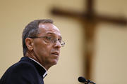 Bishop Charles Thompson speaks after he is introduced as the new archbishop of Indianapolis in Indianapolis.