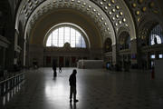 Union Station's nearly deserted Main Hall in Washington, D.C., on Monday, March 16. (AP Photo/Patrick Semansky)