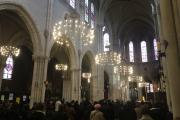 Mass is celebrated at Saint-Jean-Baptiste de Belleville, in Paris, on Feb 19, 2017 (Pascal-Emmanuel Gobry)