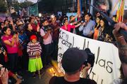 Family members and indigenous activists protest outside the courtroom as the killers of Berta Cáceres were convicted. But did the investigation go far enough. Photo by Jackie McVicar