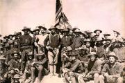 Colonel Roosevelt and his Rough Riders at the top of the hill which they captured, Battle of San Juan (photo: Library of Congress).