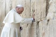 Pope Francis at the Western Wall in Jerusalem was one of the most-liked images on his Instagram account in 2017. (screen shot from franciscus account on Instagram)