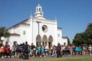 Students at Loyola Marymount University organized a march of solidarity in support of undocumented immigrants.