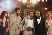 BOOGIE FRIGHTS. Amy Adams, Bradley Cooper, Jeremy Renner, Christian Bale and Jennifer Lawrence in "American Hustle"