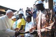PORT OF CALL. Pope Francis greets immigrants in Lampedusa, Italy, July 8, 2013.