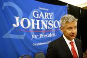 Libertarian presidential candidate Gary Johnson speaks to supporters and delegates at the National Libertarian Party Convention, in Orlando, Fla. (AP Photo/John Raoux, File)