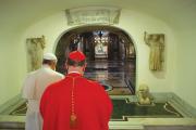 ON THIS ROCK. Pope Francis and Cardinal Angelo Comastri pray at the tomb of St. Peter in the crypt of St. Peter’s Basilica on the feast of All Souls. 