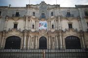 OUR MAN IN HAVANA. A banner in Havana advertises Pope Francis' September visit to Cuba.