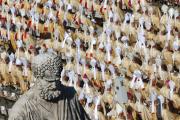 TAKE YOUR SEATS. Bishops and cardinals attend the beatification of Pope Paul VI.