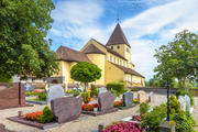 Cemetery by old church of St George in Reichenau Island, Germany. iStock photo