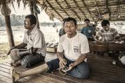 Siem reap, Сambodia - February 23, 2016: A group of war victims that have been mutilated by land mines is playing music to collect money for their families at the entrance of the Neak Pean ruins in Angkor. (iStock Photo)