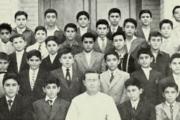 Father Alfred Hicks and his first year students in 1961 (photo: Georgetown University)