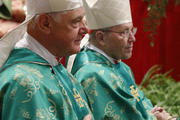 Cardinals Gerhard Muller, prefect of the Congregation for the Doctrine of the Faith, and Walter Kasper, retired president of the Pontifical Council for Promoting Christian Unity