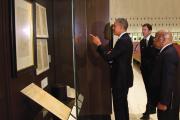 GOOD POINT. President Barack Obama and Representative John Lewis tour the Cornerstones of Civil Rights exhibit at the LBJ Presidential Library. 