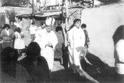 Slum bishop. Archbishop Jorge Mario Bergoglio, center, and the Rev. José María de Paola, right, visit the Villa 21-24 neighborhood in Buenos Aires in 1998. 